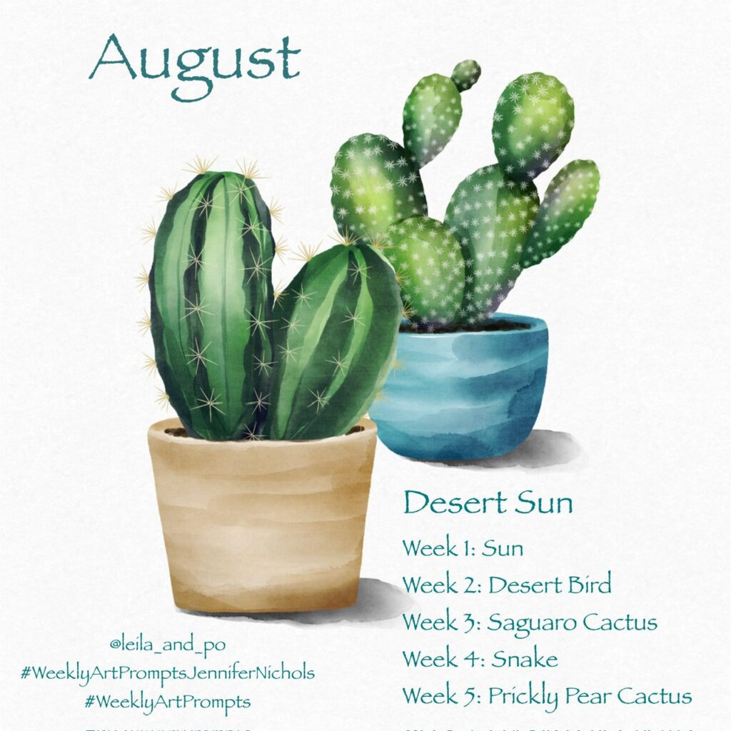 august cactus desert heat