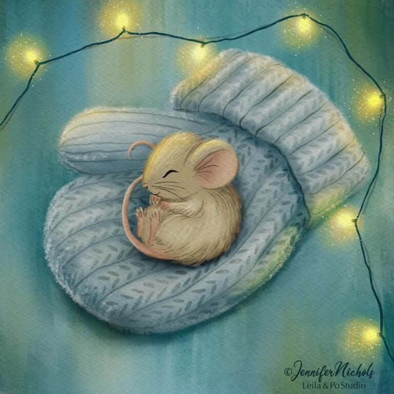 mouse in mitten