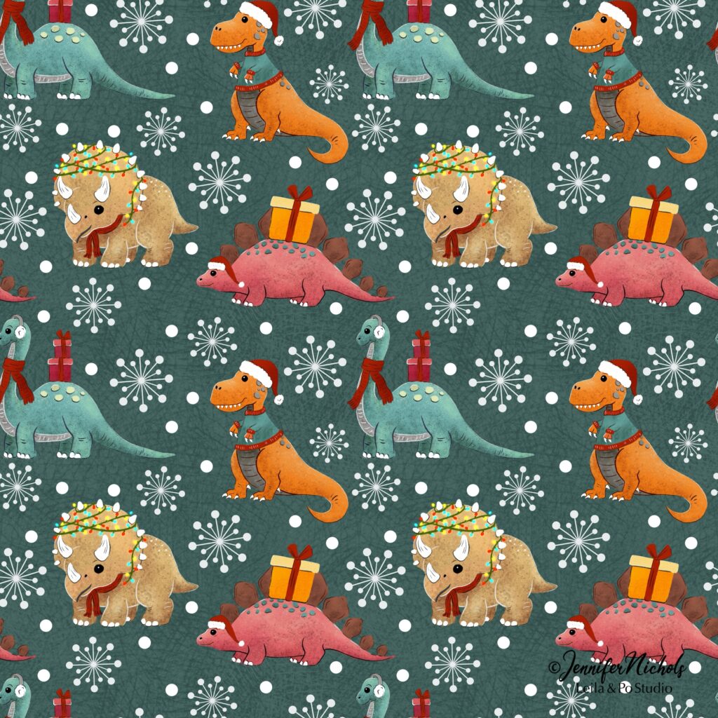 christmas dinos