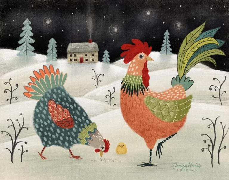 chicken art in procreate