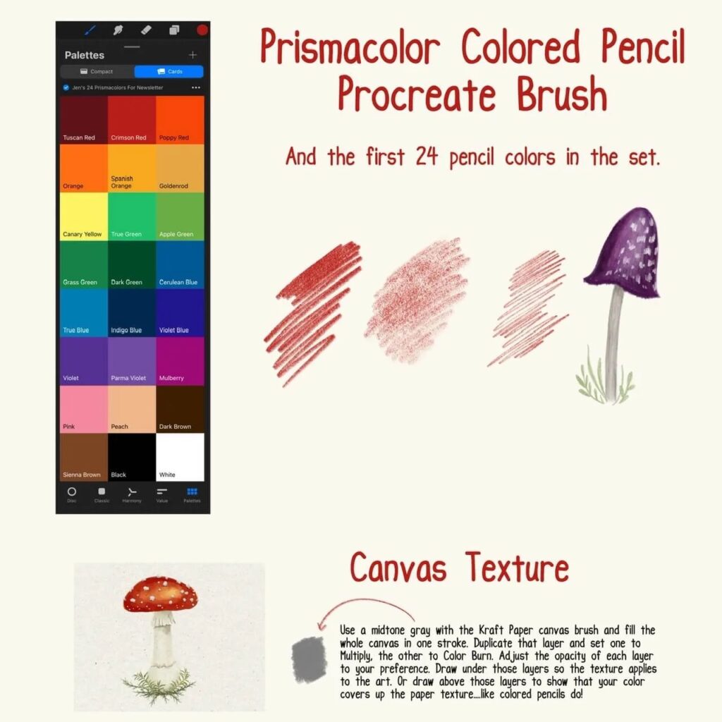 prismacolor procreate brush and palettes