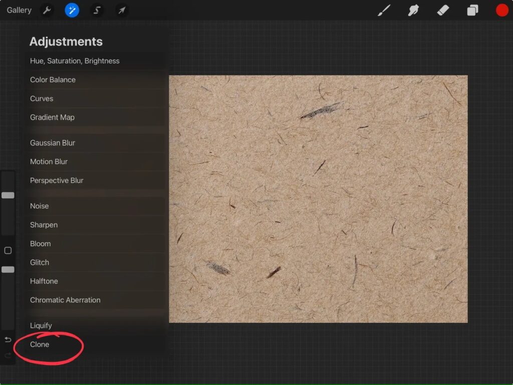 clone tool in procreate
