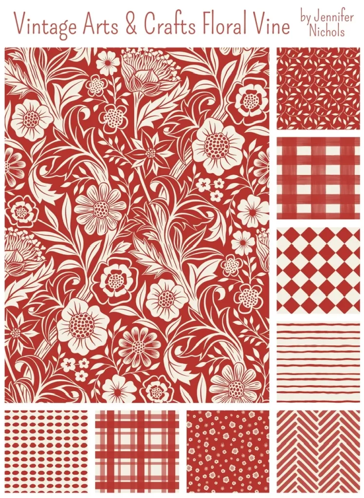 Gorgeous Spoonflower fabric design made in procreate
