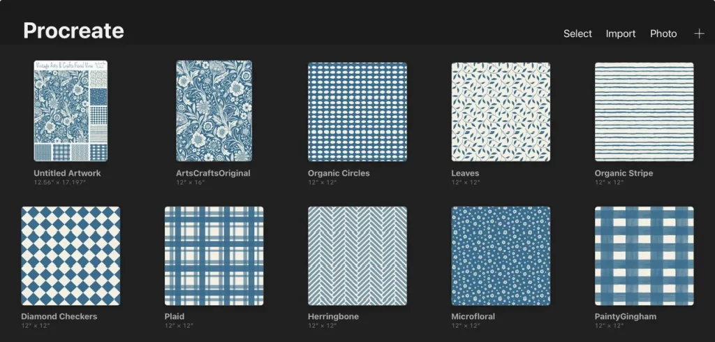 Patterns in procreate