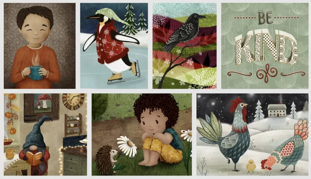 Using pattern brushes in illustrations