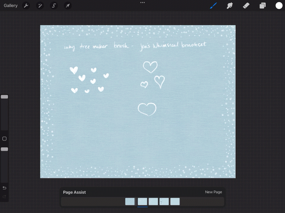 Page assist sketchbook in procreate