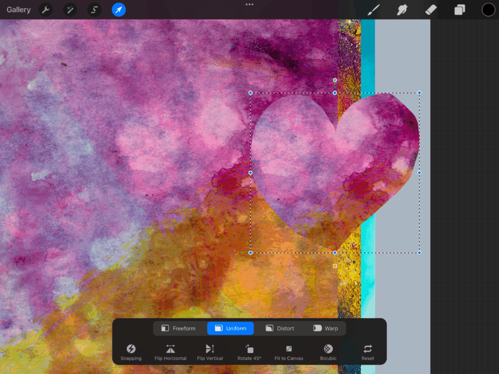 paper collage in Procreate