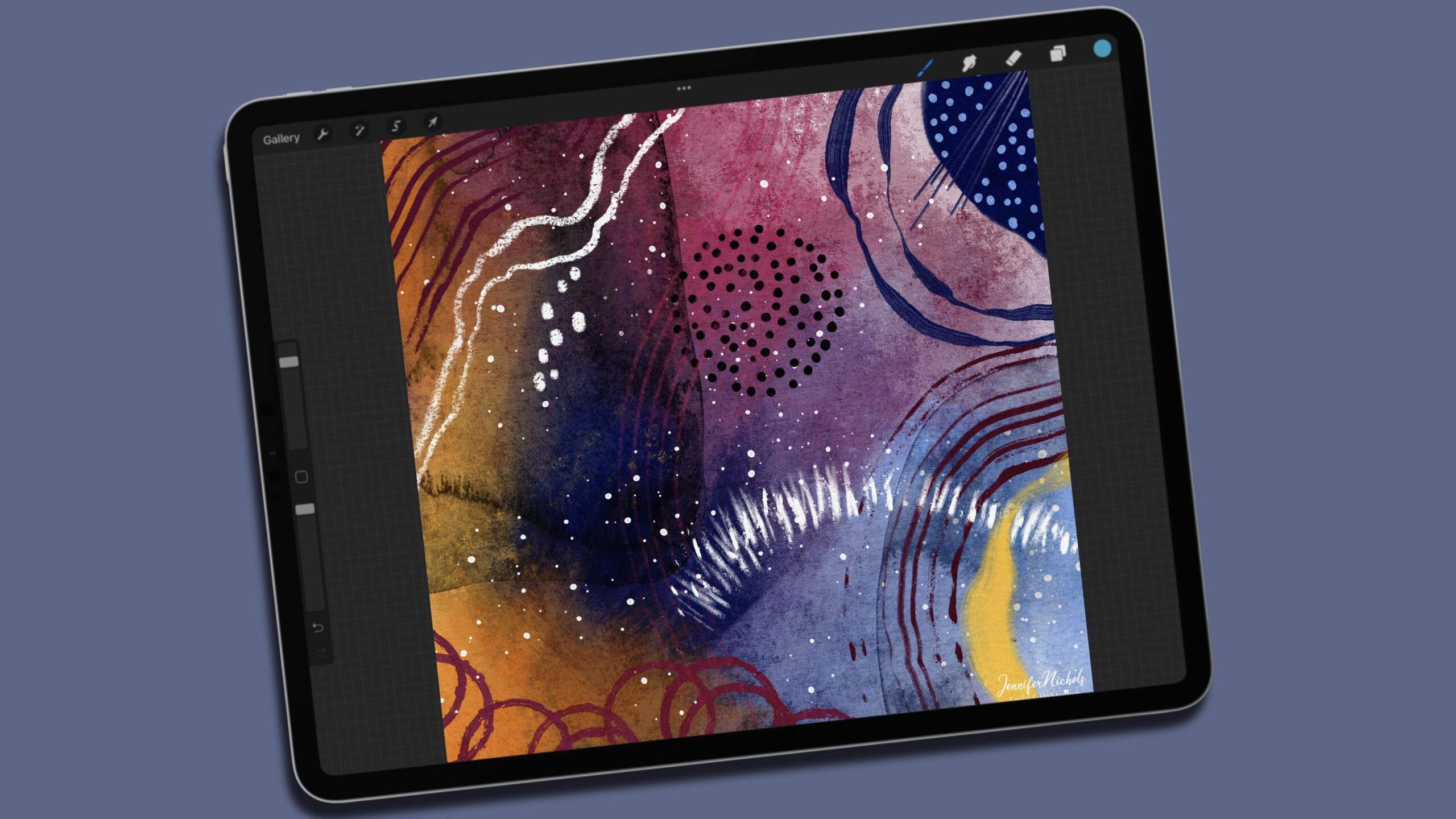 abstract painting in procreate