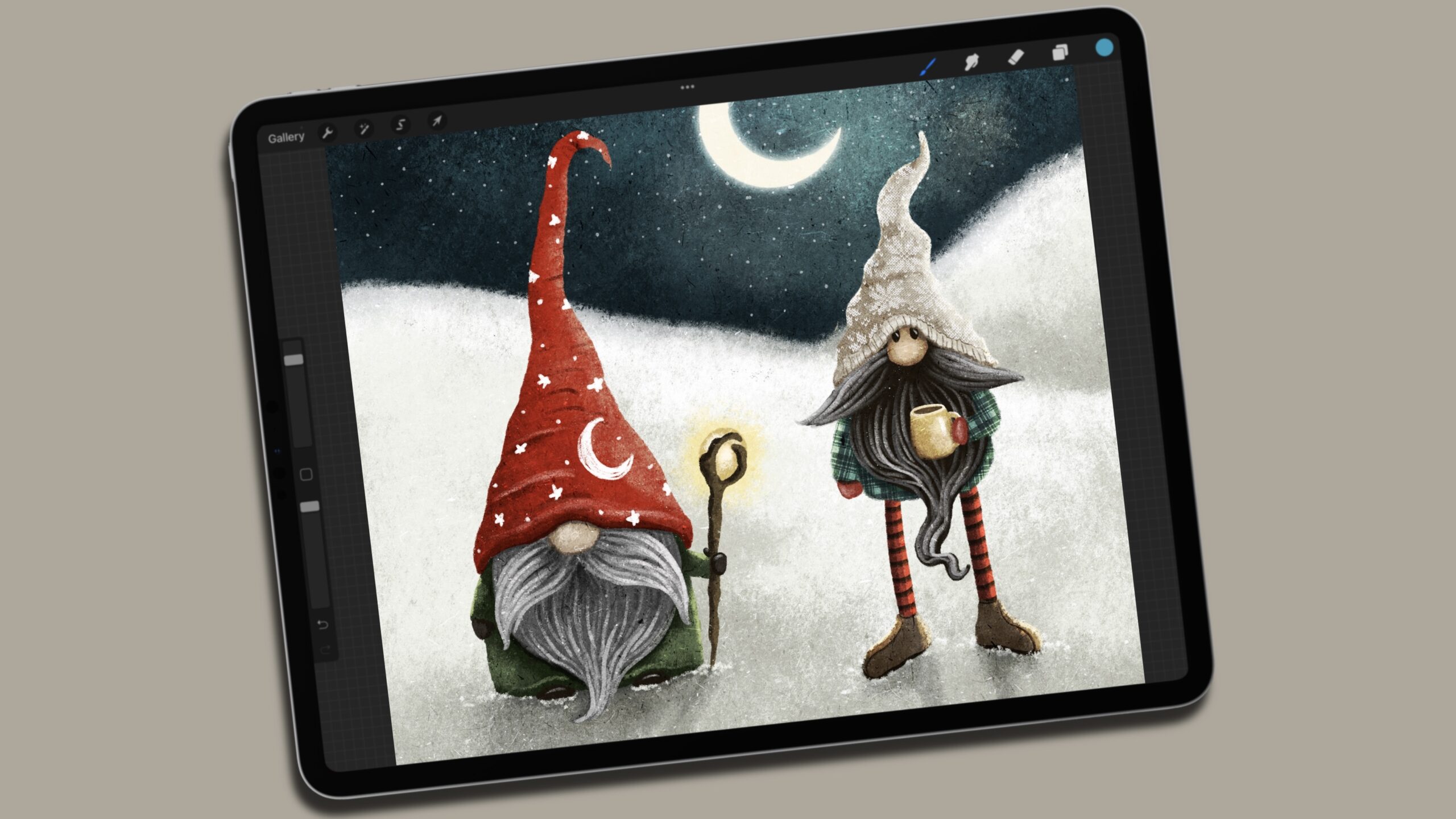 drawing gnomes procreate