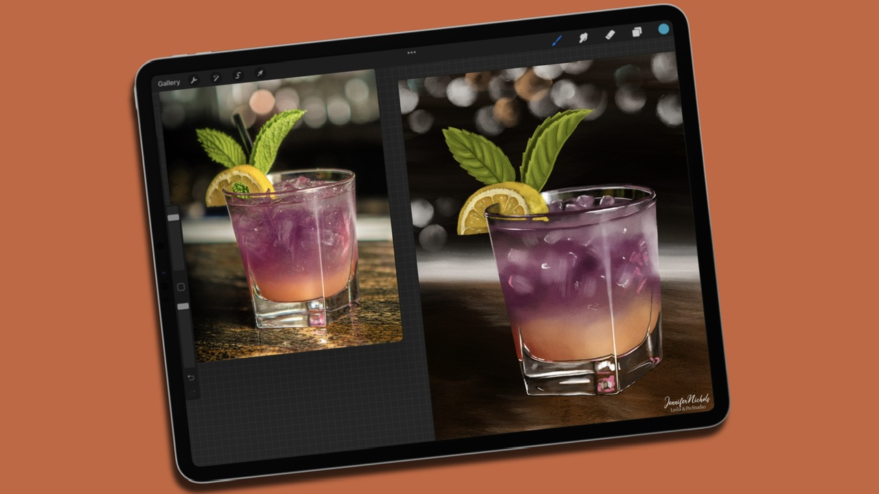 iced drinks in procreate