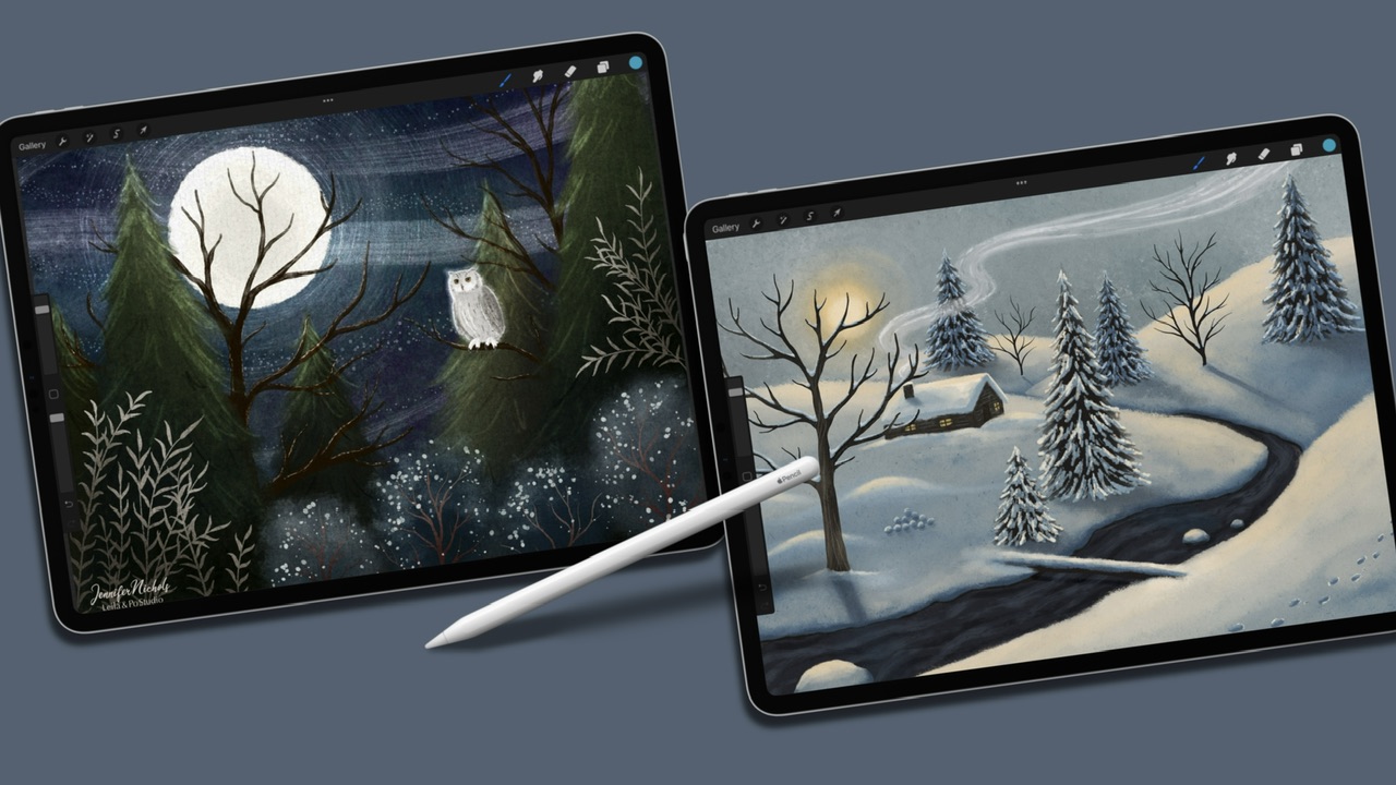 night skies in procreate