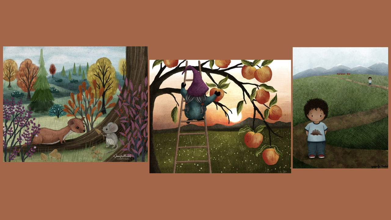 creating scenes in procreate