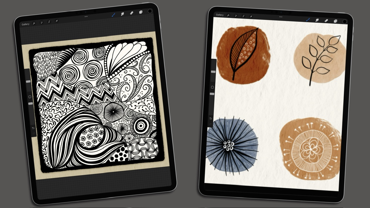 doodling and zentangles in procreate